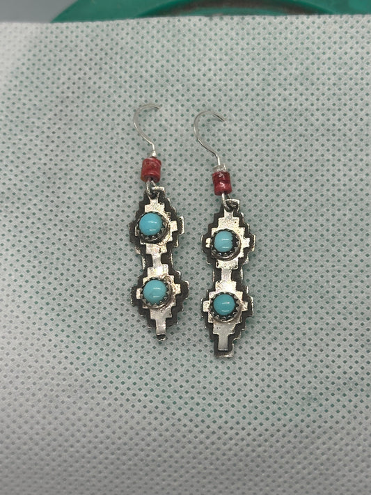 MA002 Two Sleeping Beautiful Turquoise Earrings